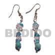 dangling troca w. crystal nuggets  & blue