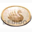 oval capiz serving tray (swan design)