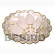 set of 4 oval capiz shell scallop placemat