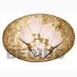 set of 4 oval placemat (smoked capiz)