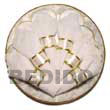 set of 6 round capiz placemat w/ table napkin and rings