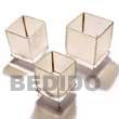 set of 3 square capiz candle holder (3 sizes)