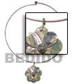 Handmade nickel free silver hoop ring - hammer shell Hoops Silver Chokers