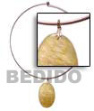 Handmade nickel free silver hoop ring - oval MOP