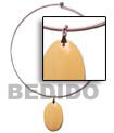 nickel free silver hoop ring - oval melo pendant