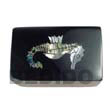 inlaid seahorse design wooden jewelry box