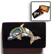 shell inlaid dolphin design jewelry box