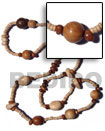 "kalandrakas"- asstd. wood beads per necklace when ordered