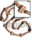 "kalandrakas"- asstd. wood beads per necklace when ordered