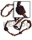 "kalandrakas"- asstd. wood beads per necklace when ordered