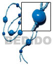 tassled kukui seeds in baby blue w/ matching