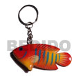 fish hand paintings wooden key chains