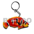 Handmade fish hand paintings wooden key chains Key chains