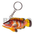 fish hand paintings wooden key chains