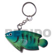 fish hand paintings wooden key chains