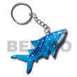 Handmade shark hand paintings wooden key chains Key chains