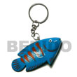 fish hand paintings wooden key chains