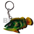 fish hand paintings wooden key chains