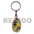 Handmade sigay w/ laminated seashell key chain Key chains