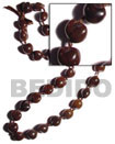 brown kukui nuts ribbon lei ( lumbang -32
