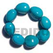 elastic 8 pcs. wooden imitation kukui nuts