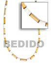 bamboo and shells alternate necklace
