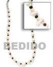 Handmade coco and white shell necklace Natural Necklace