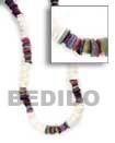 Handmade rainbow color shell necklace Shell Necklace