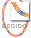 Handmade coco heishe combination necklace