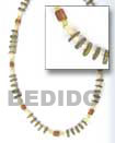 Handmade coco and woodbeads necklace Natural Necklace