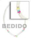 Handmade crazy cut white shell necklace Shell Necklace