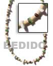 Handmade sq. cut shell with coco necklace Natural Necklace