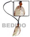 wood bangles leather thong shell necklaces Leather Cord Necklace