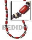red buri seed necklace