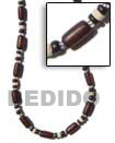 dark brown buri seed necklace