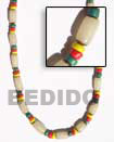 white buri seed tube necklace
