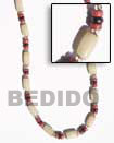 white buri seed tube necklace