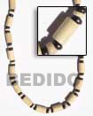 Handmade natural white wood tube necklace Natural Necklace