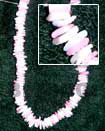 sq. cut white shell necklace