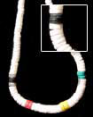 graduated shell combination rasta necklace