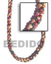 Handmade twisted coco colored necklaces Multi Row Necklace