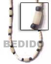 white shell with white buri seed necklace