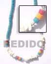 Handmade white rose shell necklace with color combination