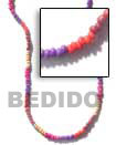 Handmade 2-3 mm coco pokalet color combination necklace
