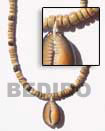 4-5 mm coco pukalet tiger natural necklace