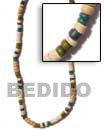 Handmade 4-5 mm heishe bleach necklace Natural Necklace