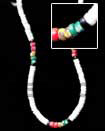 wood bangles 4-5 mm white heishe shell necklace Shell Necklace