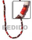 Handmade 4-5 mm coco pokalet maroon necklace Natural Necklace