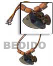 fish pendant w/ inlay amber necklace