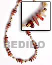 earth tones on a glass beads necklace